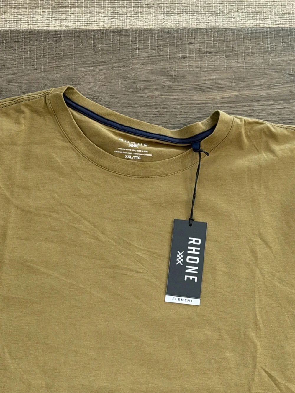RHONE Olive Green Short Sleeve Crew Tee